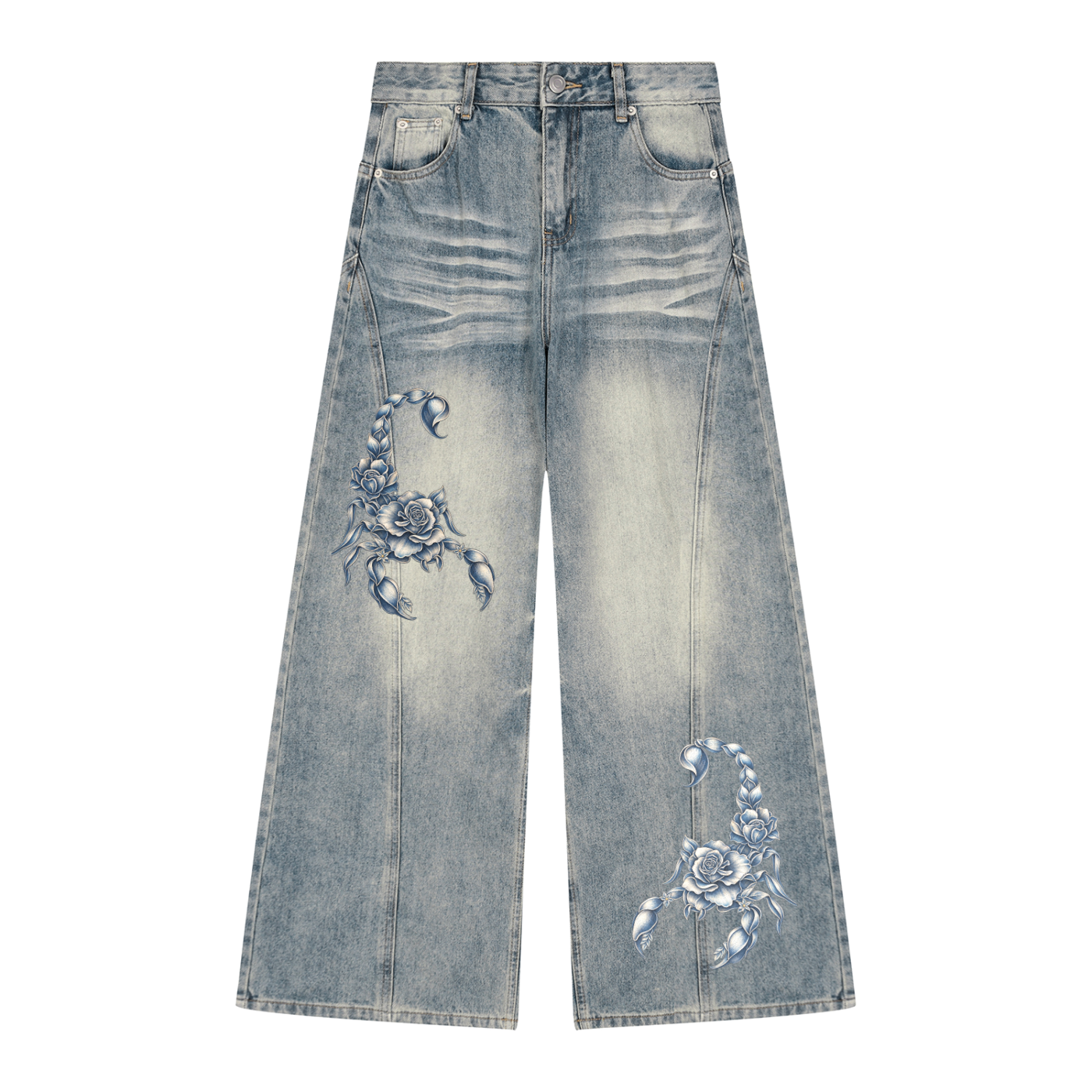 Scorpio Season Wide Leg Denim Jeans