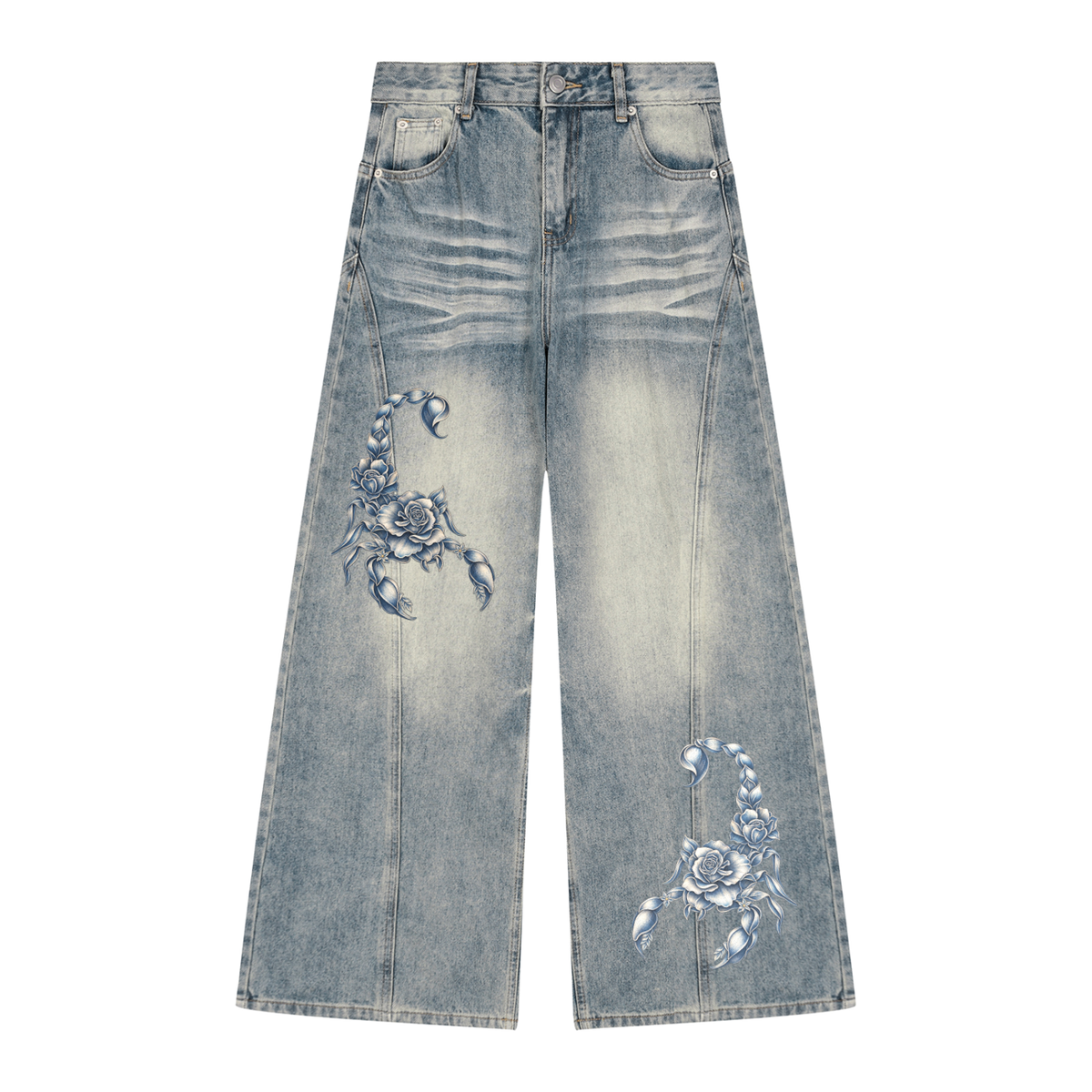 Scorpio Season Wide Leg Denim Jeans