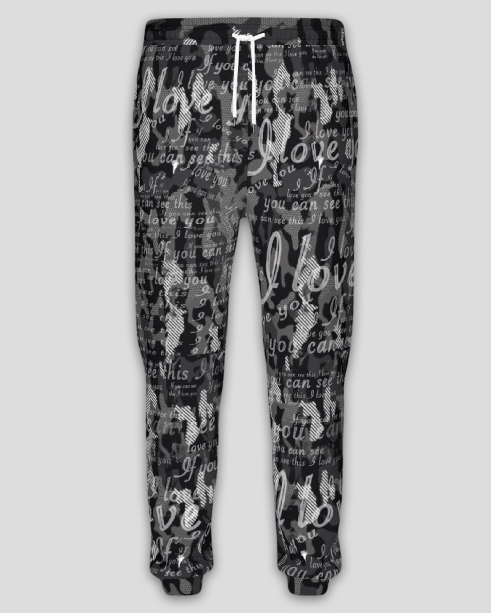 If You Can See This Premium Fleece Lined Camo Unisex Graphic Joggers