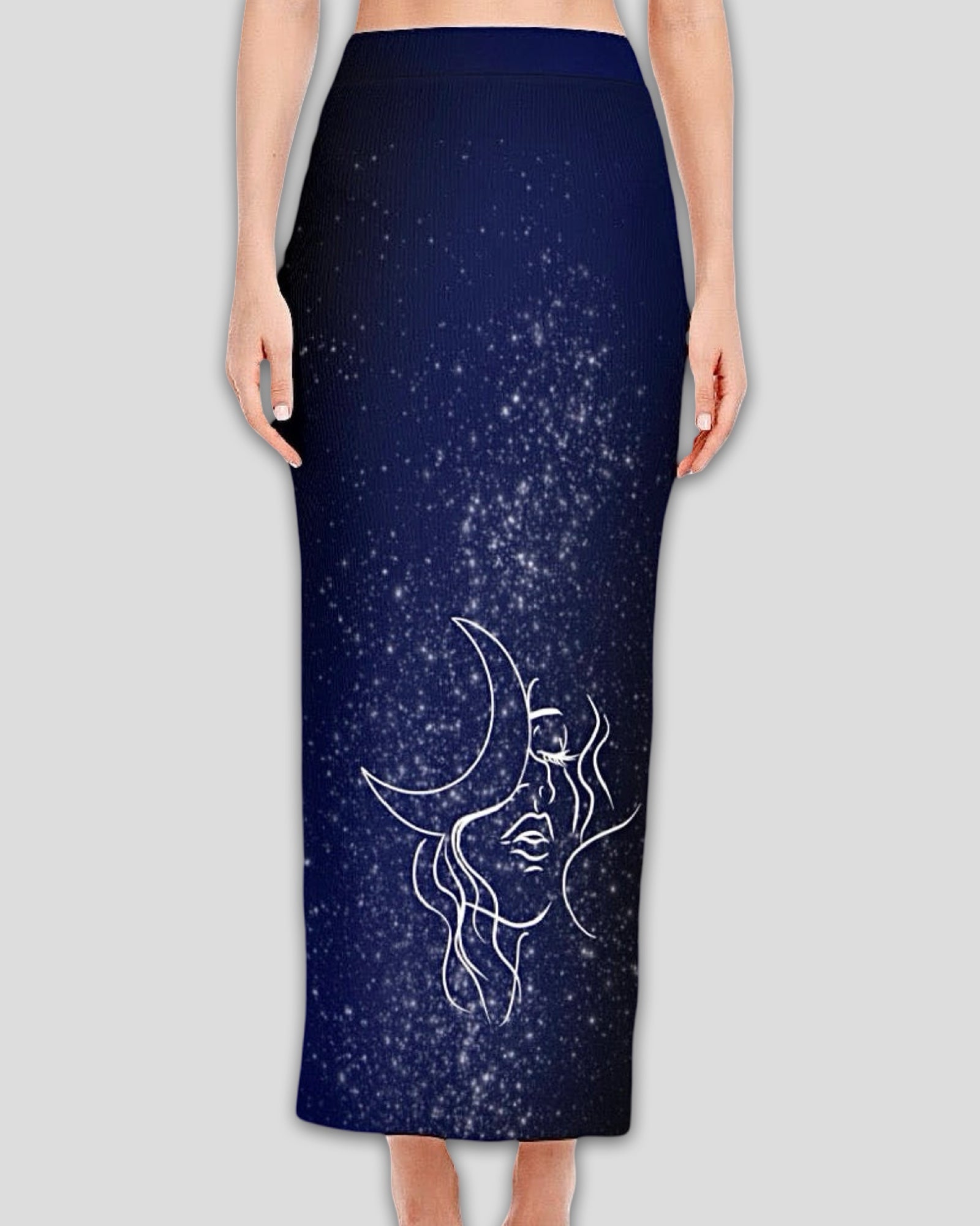 Moon Maiden Ribbed Maxi Skirt