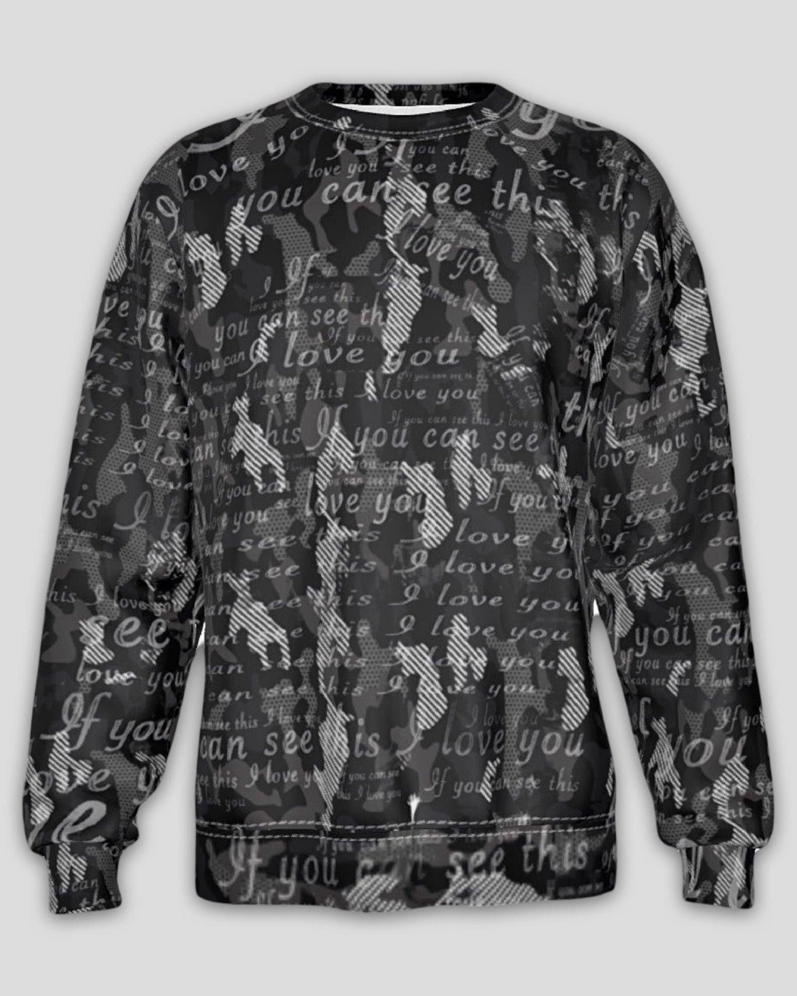 If You Can See This Oversize Heavyweight Knitted Fleece Unisex Pullover