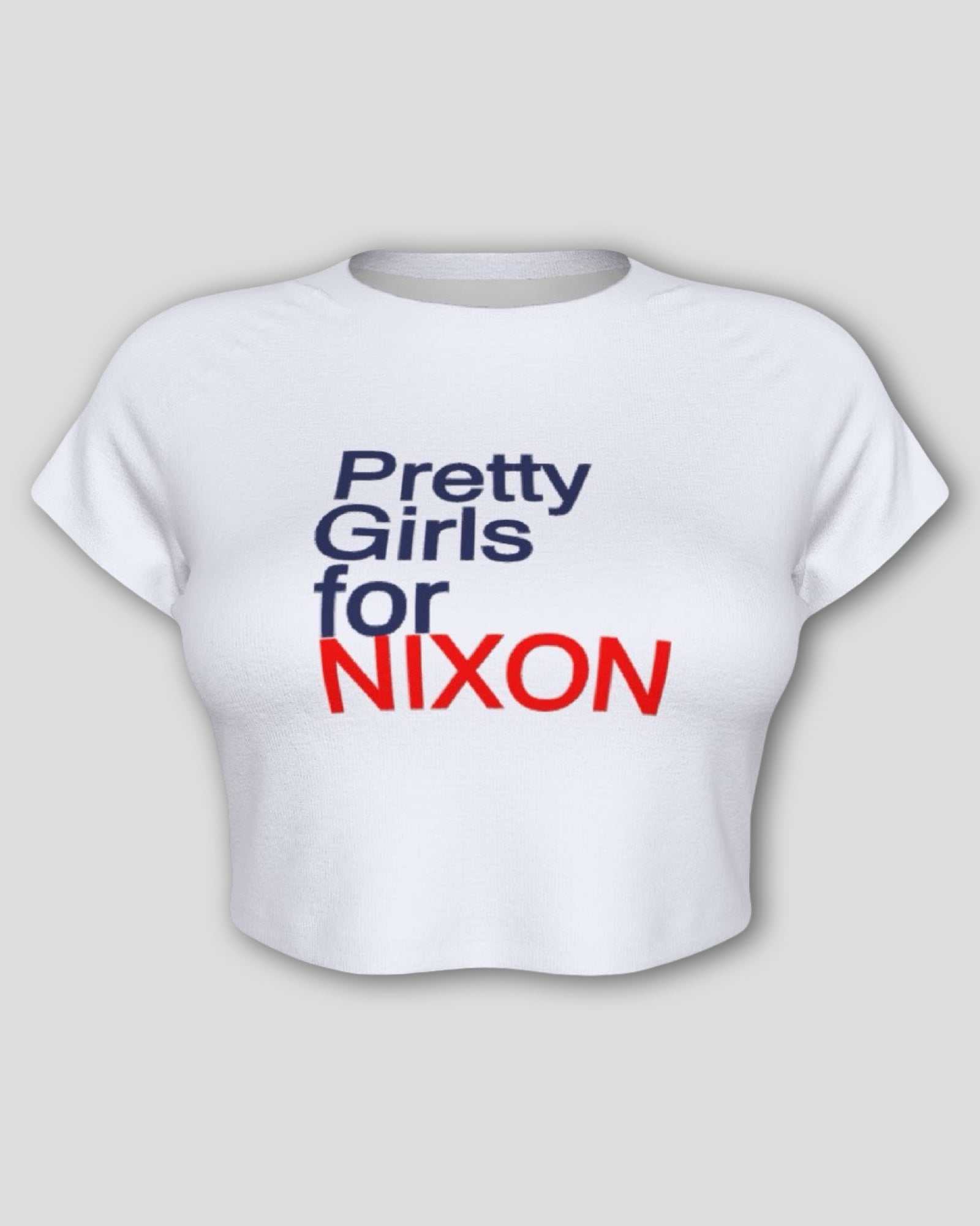 Pretty Girls For Nixon Raglan Sleeve Crop Baby Tee