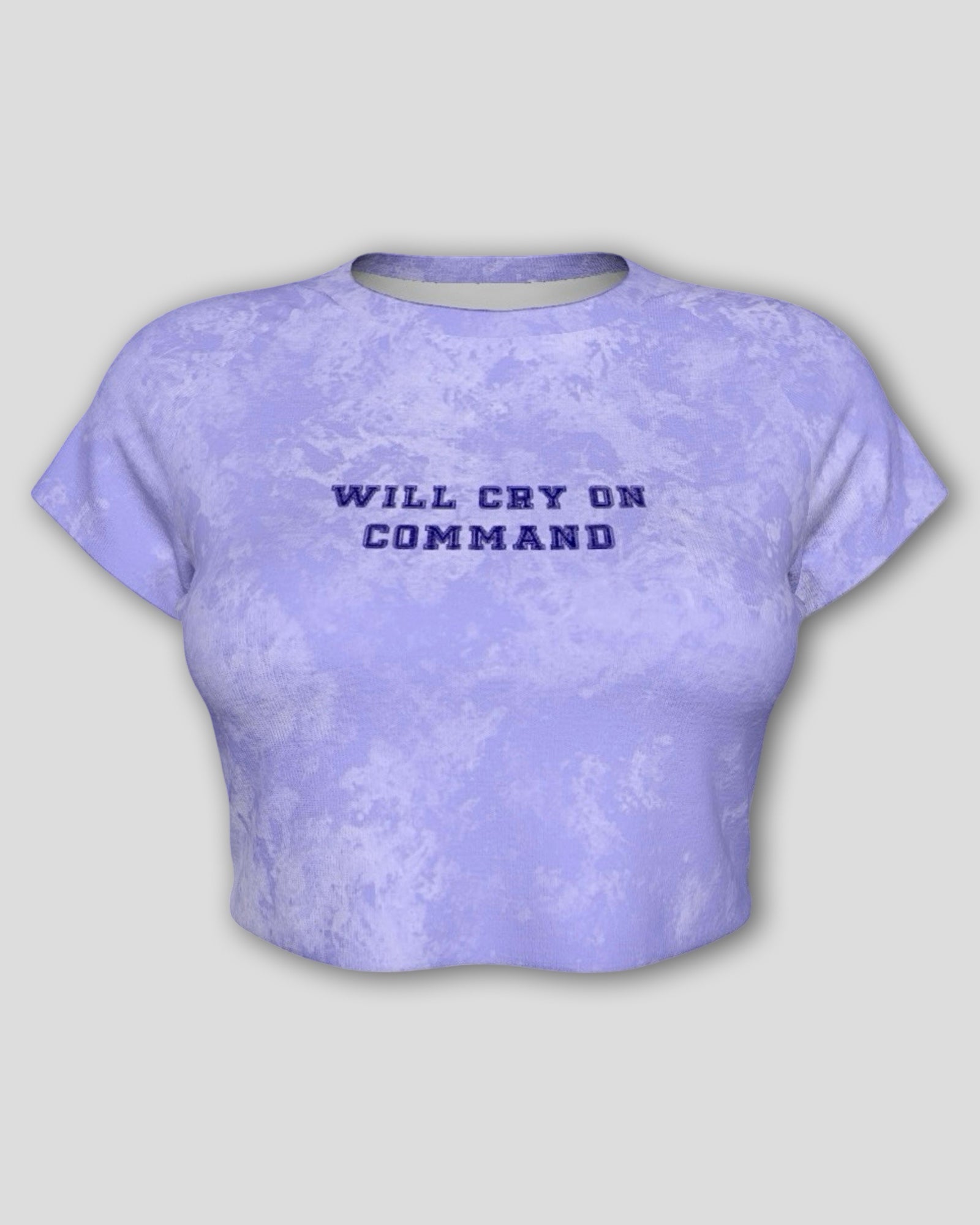 Will Cry On Command Crop Baby Tee