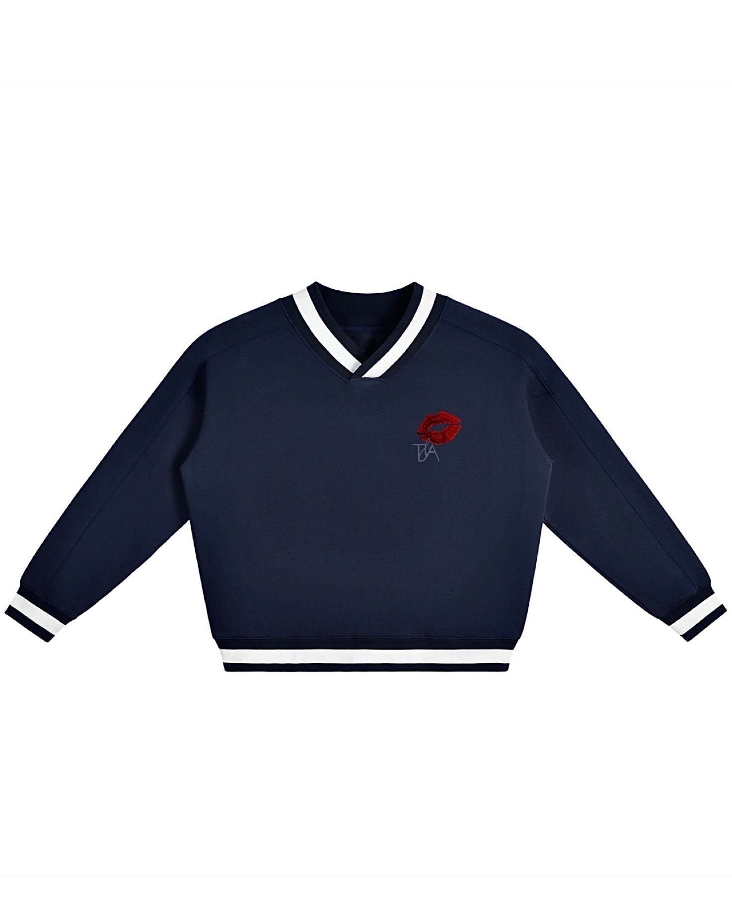 She Loves You Not V-Neck Collar Pullover