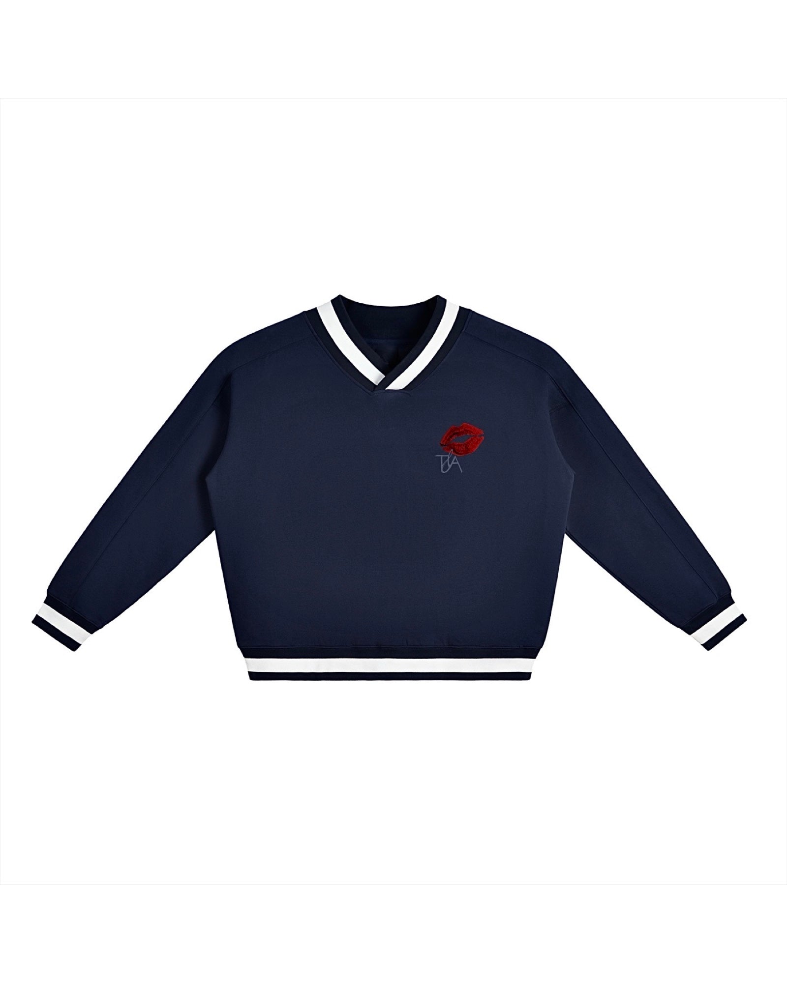 She Loves You Not V-Neck Collar Pullover