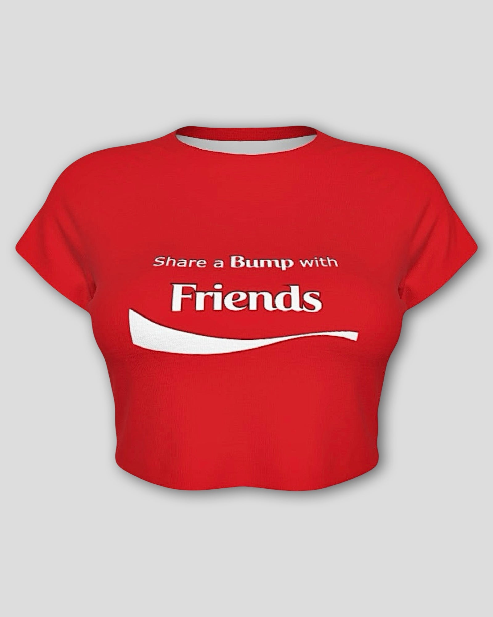 Share a Bump With Friends Raglan Sleeve Crop Baby Tee