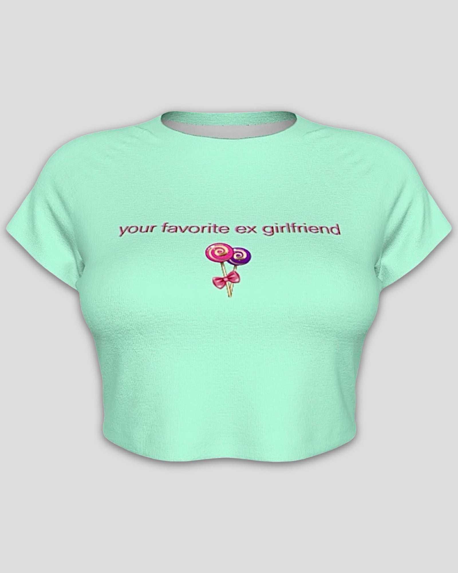 Your Favorite Ex Girlfriend Raglan Sleeve Crop Baby Tee