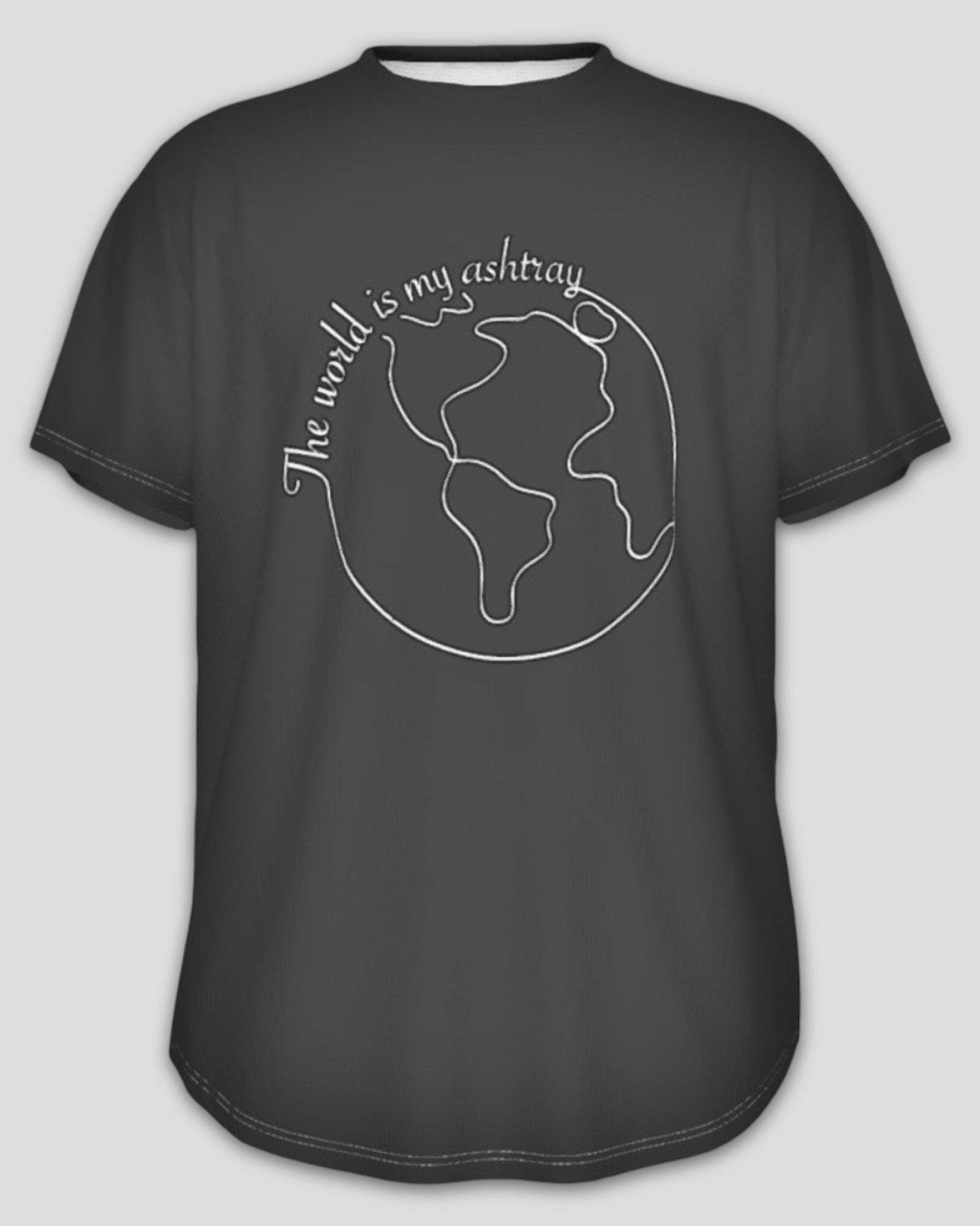 The World Is My Ashtray Line Drawing Unisex T Shirt