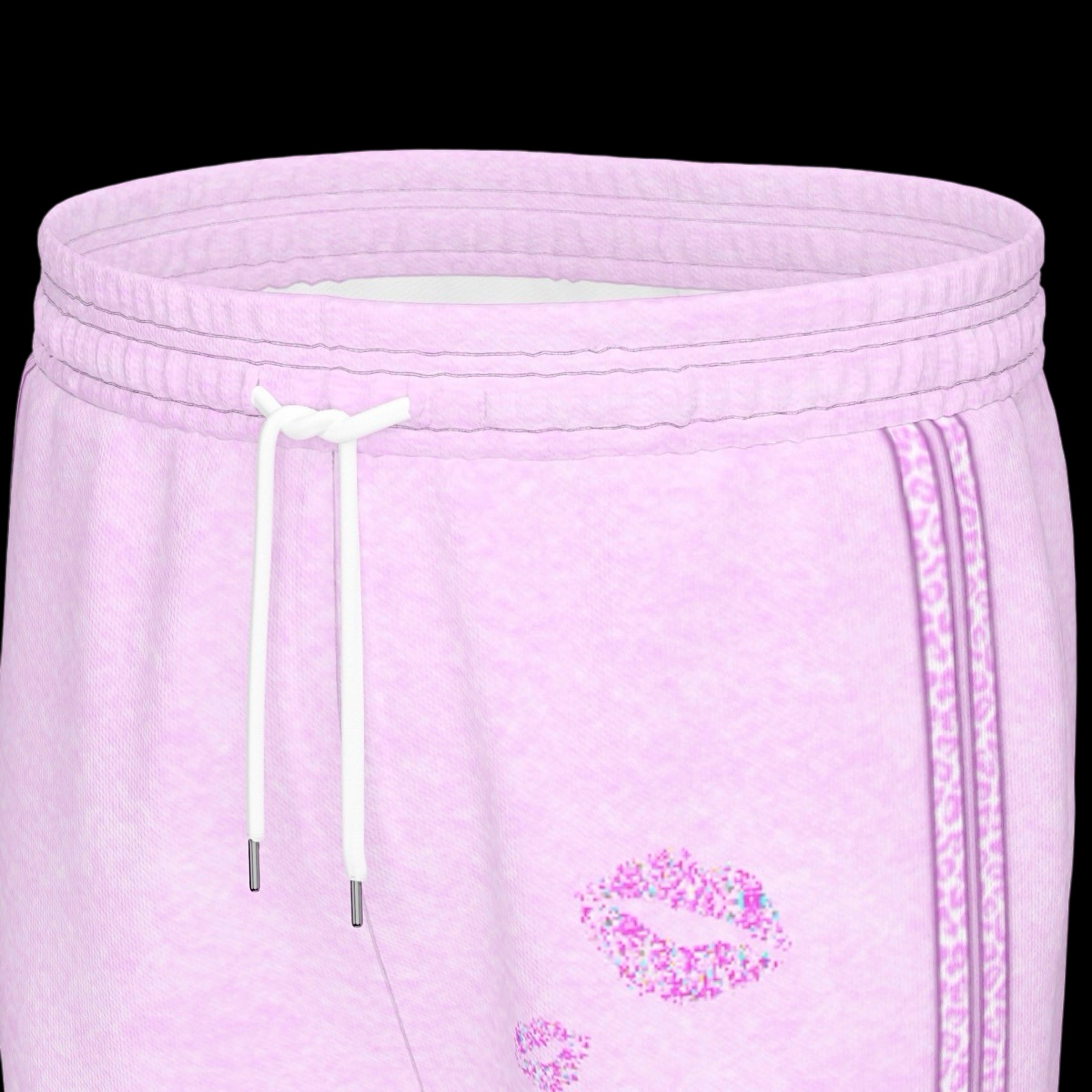 pink contrast stripe lovergirl sweatpants